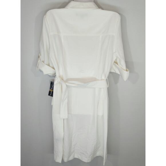 Sharagano Ivory Sheath Pocket Half Zip Career Office Dress size 10 NWT - Picture 7 of 10